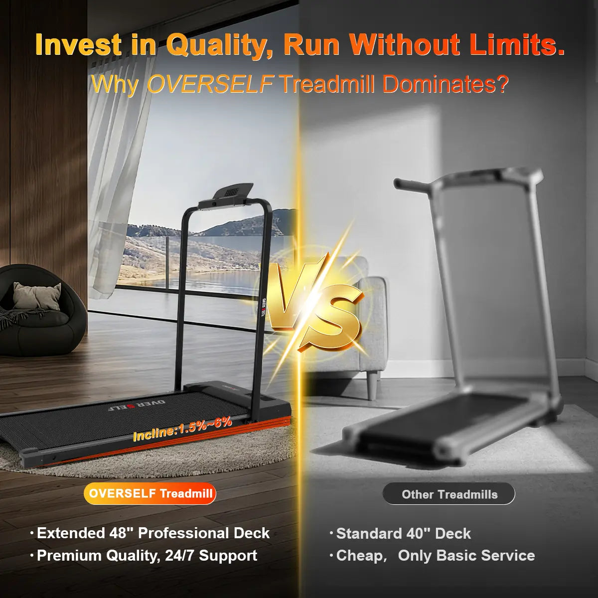 Ultra Slim Compact Fitness Treadmill
