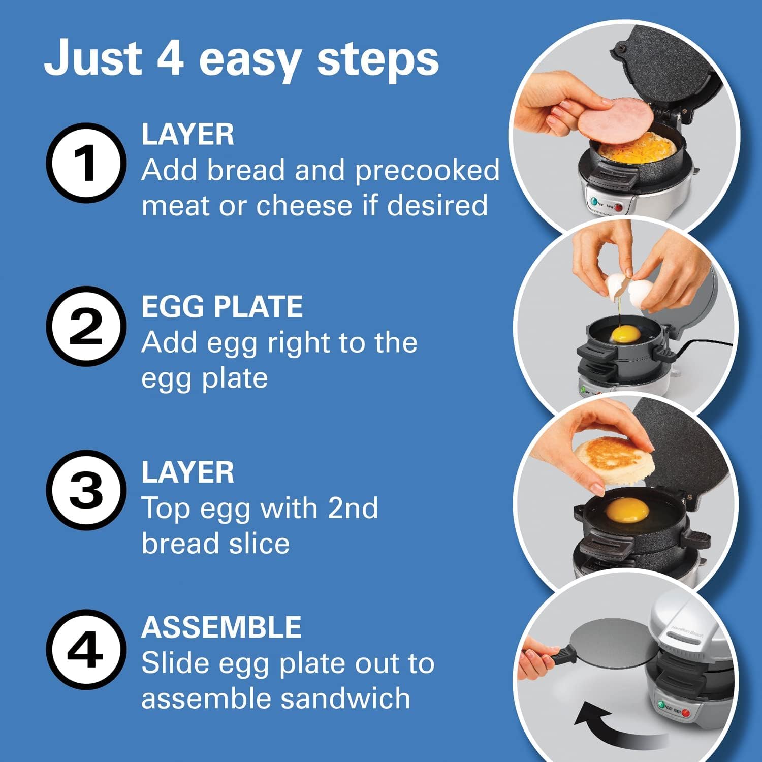 Electric Breakfast Sandwich and Egg Maker