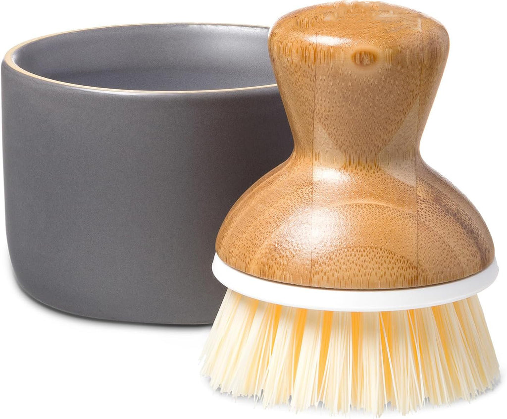 Bamboo Dish Brush with Soap Dispenser