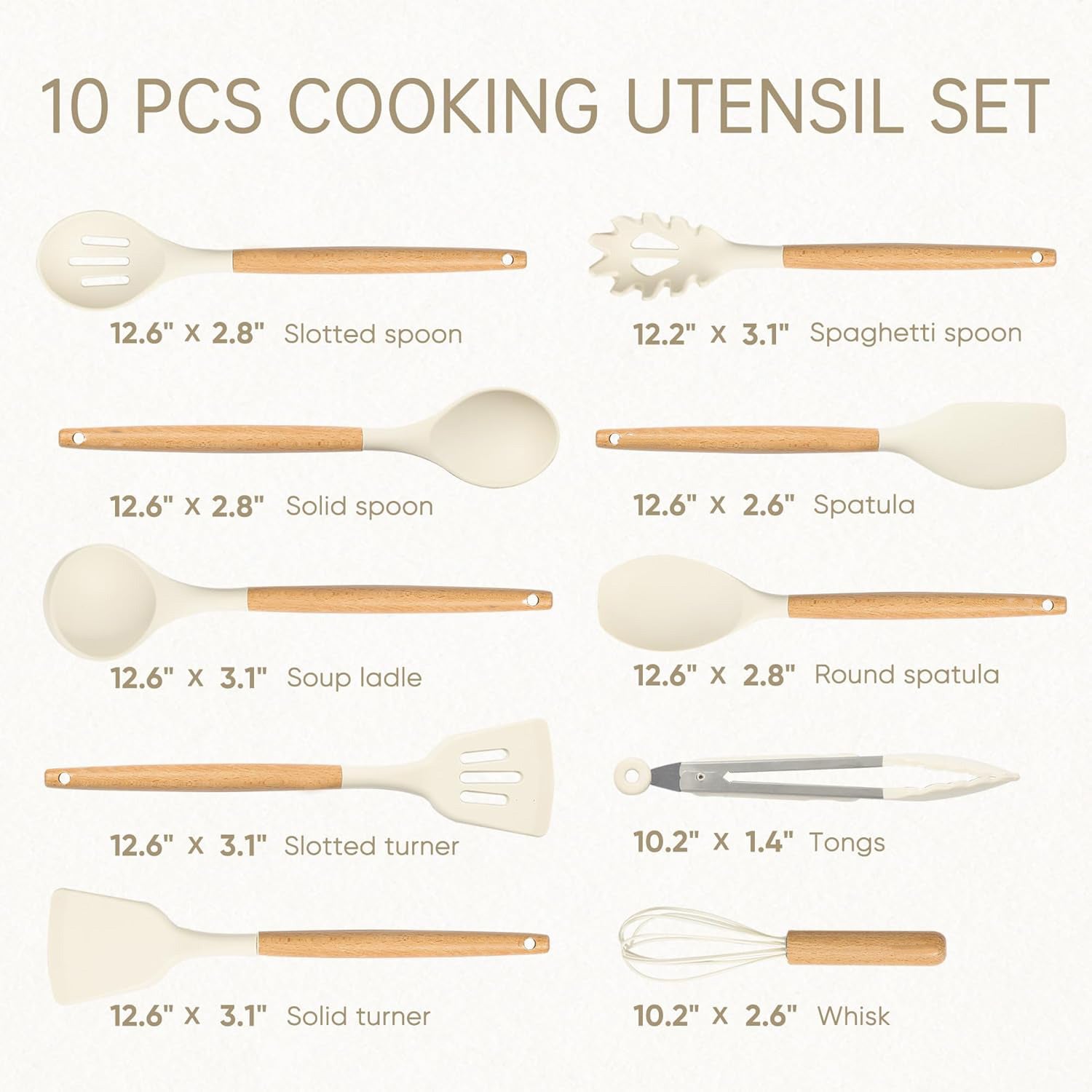 Silicone Kitchen Utensils Set 10pcs