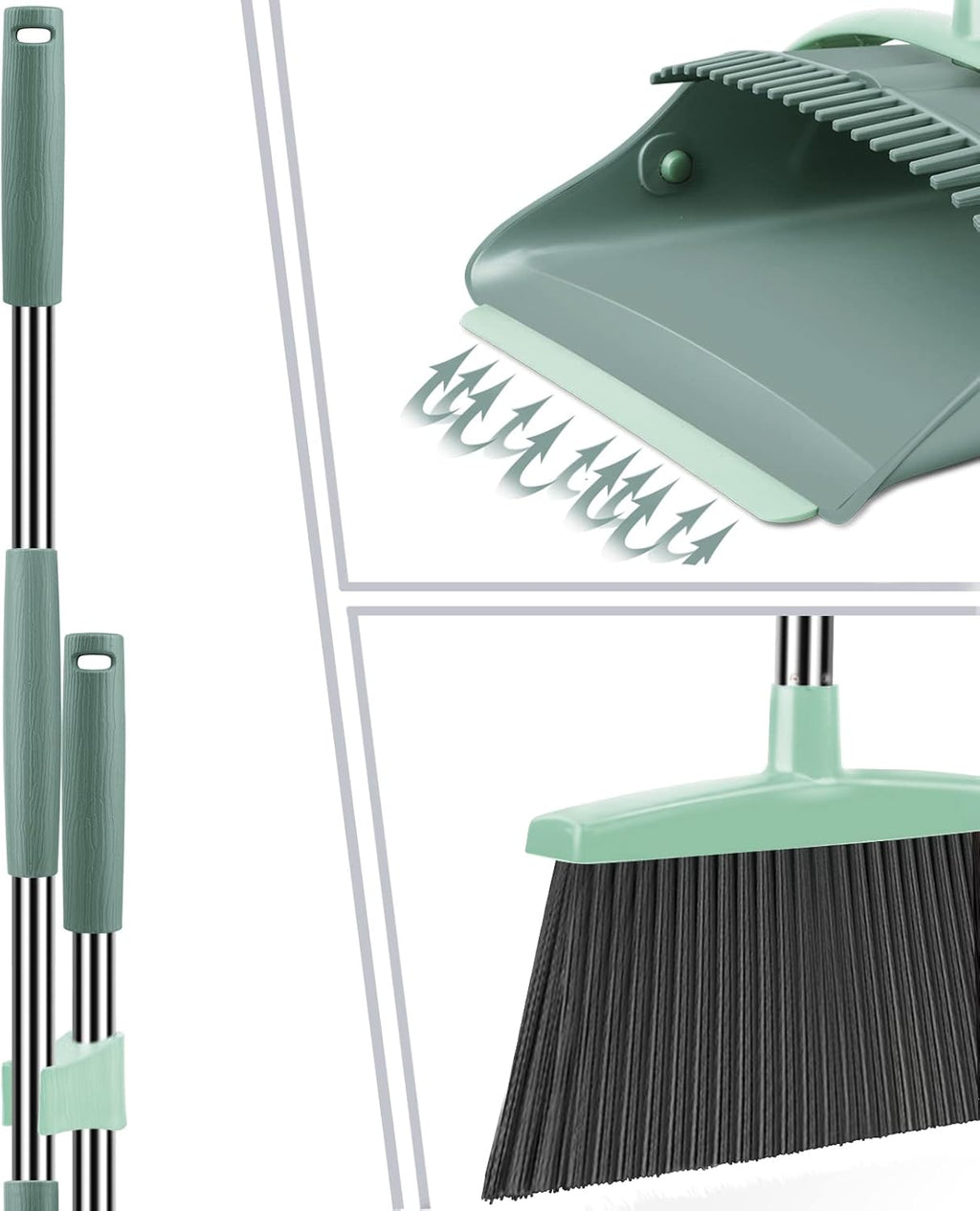 Upright Broom Dustpan Combo for Home